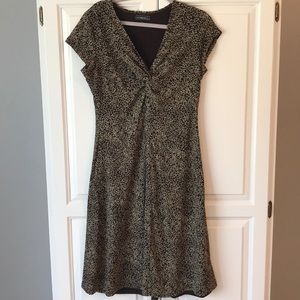 Animal Print Twist Top Dress